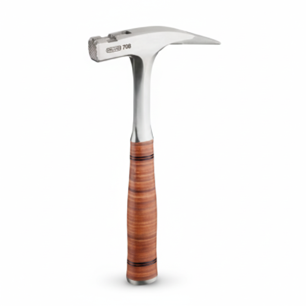 Picard Ganzstahl-Latthammer mit Ledergriff geraut